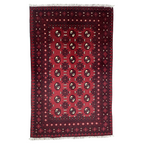 183 x 115 cm Hand-Knotted Afghan Bokhara Akche Rug
