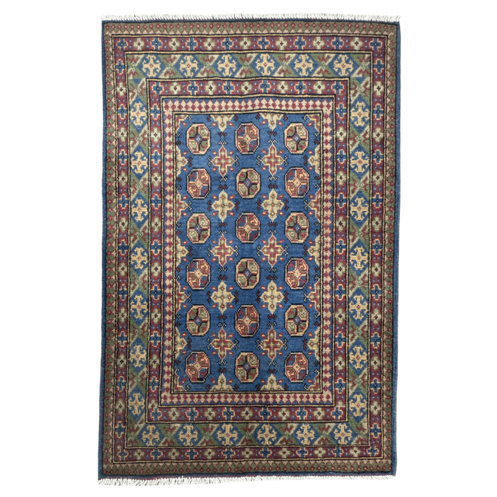 185 x 120 cm Hand-Knotted Afghan Akche Rug
