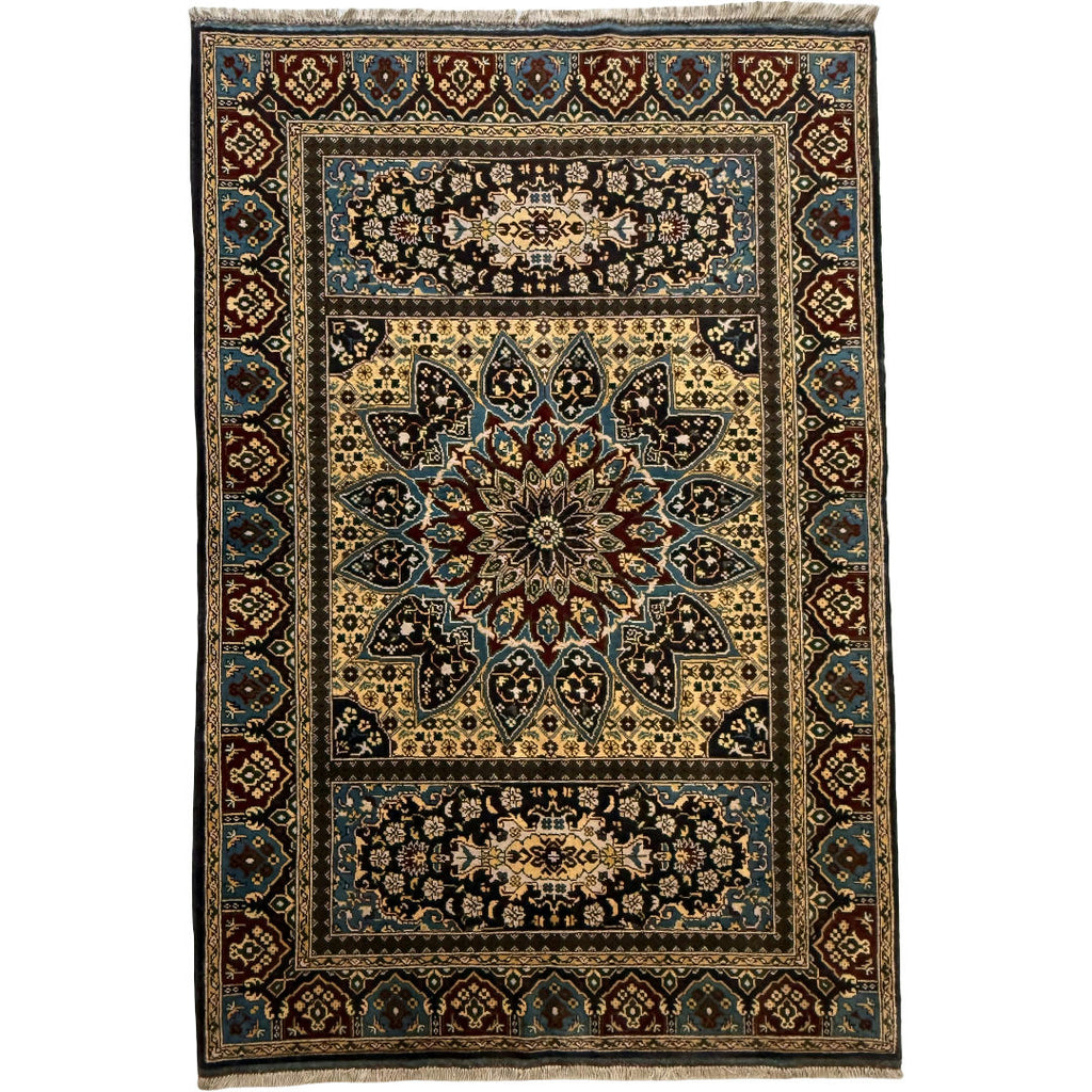 185 x 124 cm Hand-Knotted Afghan Mamluk Wool Rug