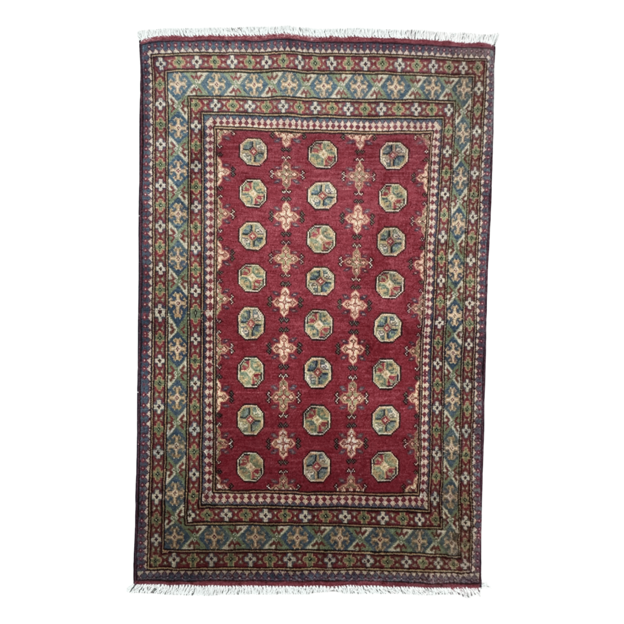 186 x 122 cm Hand-Knotted Afghan Akche Rug