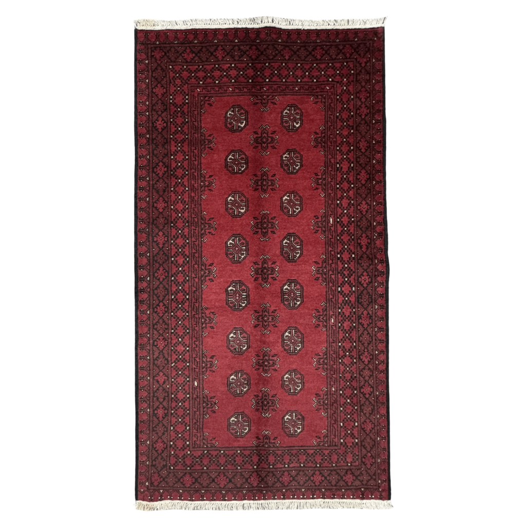 186 x 99 cm Hand-Knotted Afghan Bokhara Akche Rug