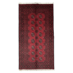 186 x 99 cm Hand-Knotted Afghan Bokhara Akche Rug