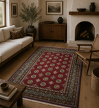 186 x 122 cm Hand-Knotted Afghan Akche Rug