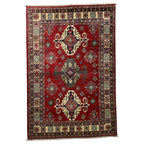 187 x 124 cm Hand-Knotted Afghan Kazak Wool Rug