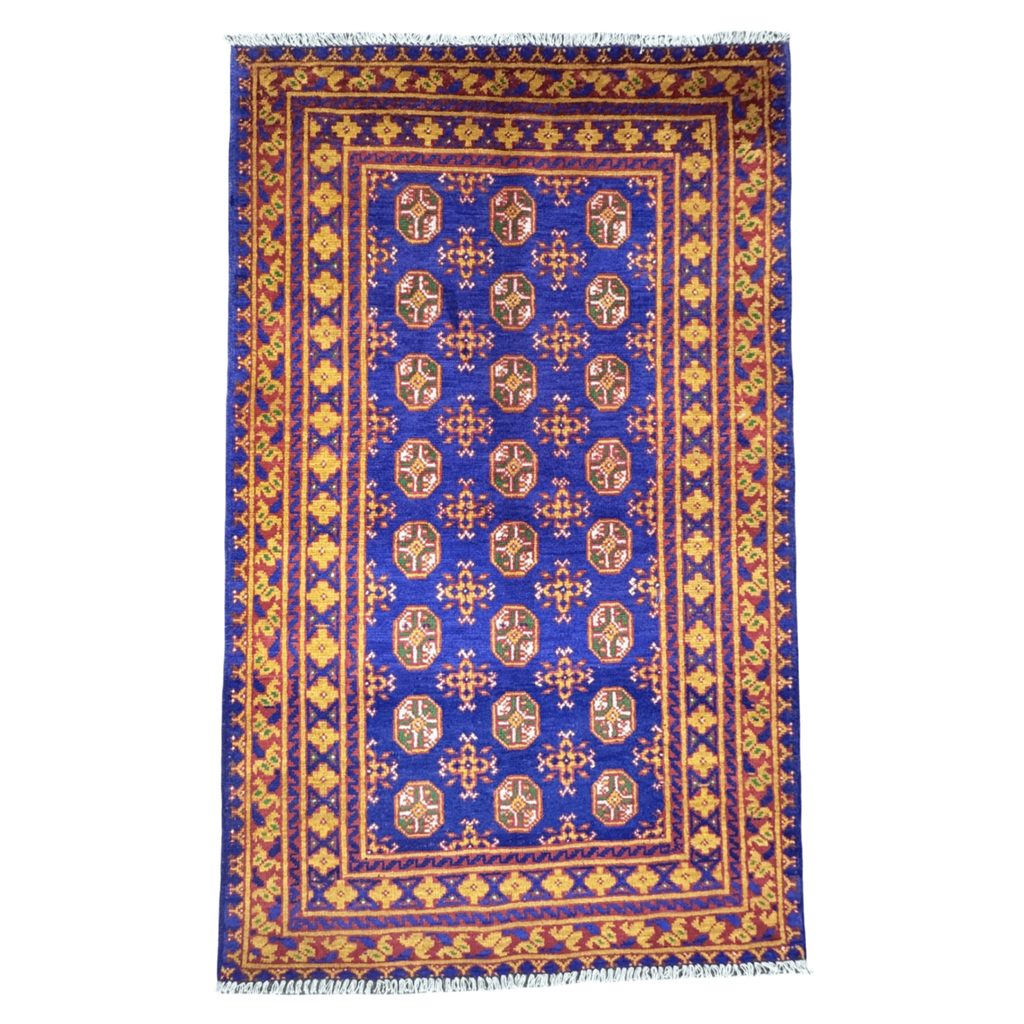 189 x 113 cm Hand-Knotted Afghan Akche Rug