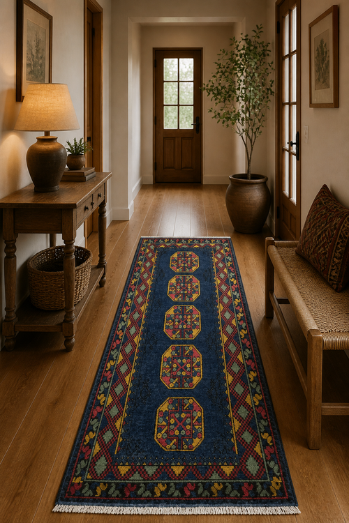 189 x 98 cm Hand-Knotted Afghan Akche Rug