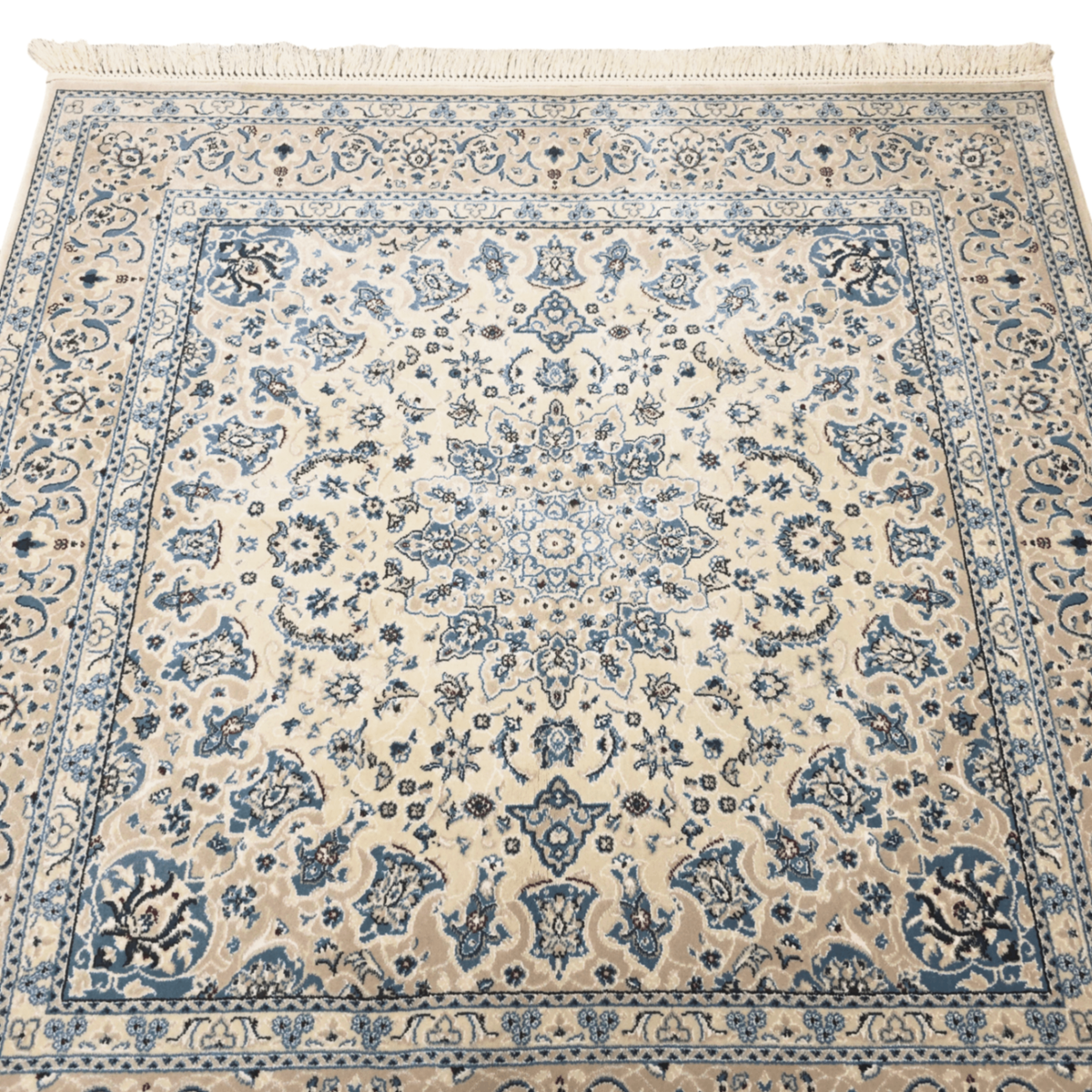 150 x 150 cm Persian Isfahan All-over Shah Abbasi Machine Made Rug