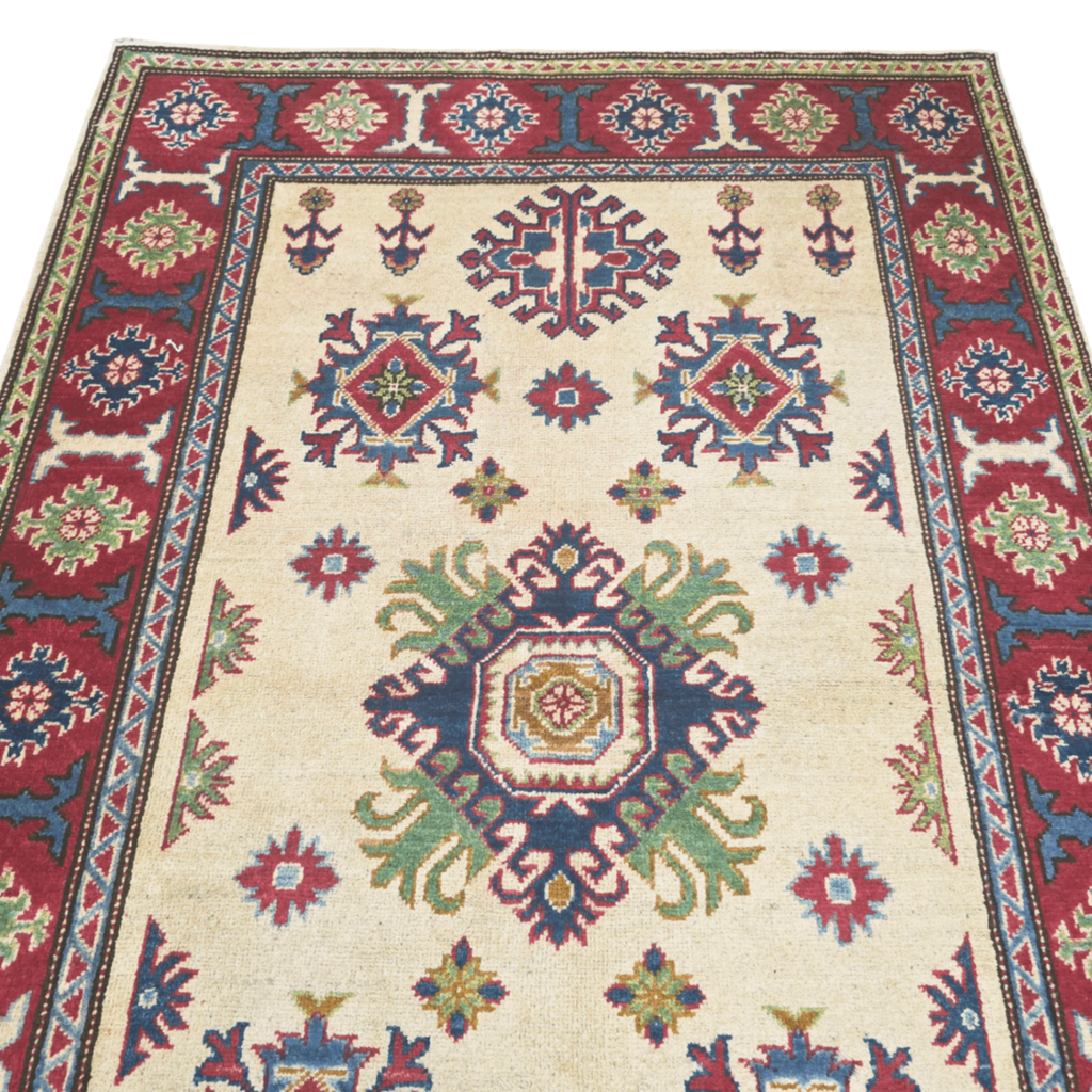 185 x 123 cm Hand Knotted Afghan Kazak Rug