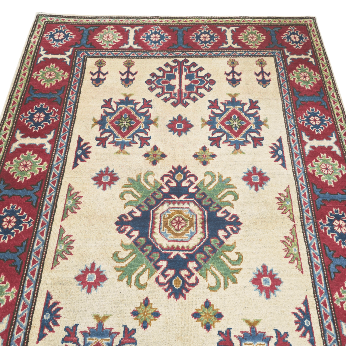 185 x 123 cm Hand Knotted Afghan Kazak Rug