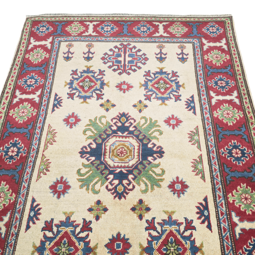 185 x 123 cm Hand Knotted Afghan Kazak Rug