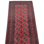 193 x 96 cm Hand-Knotted Afghan Bokhara Akche Rug