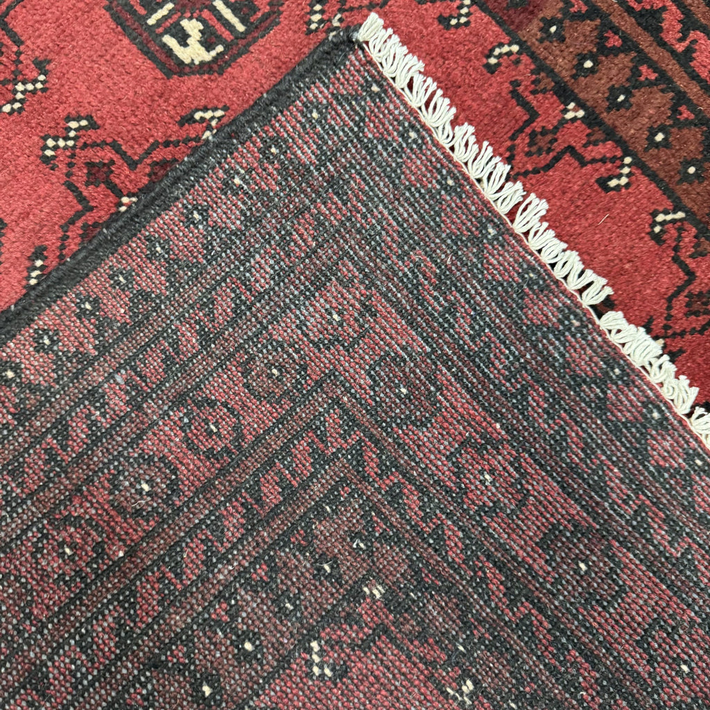 193 x 96 cm Hand-Knotted Afghan Bokhara Akche Rug