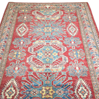 240 x 169 cm Hand Knotted Afghan Kazak Rug