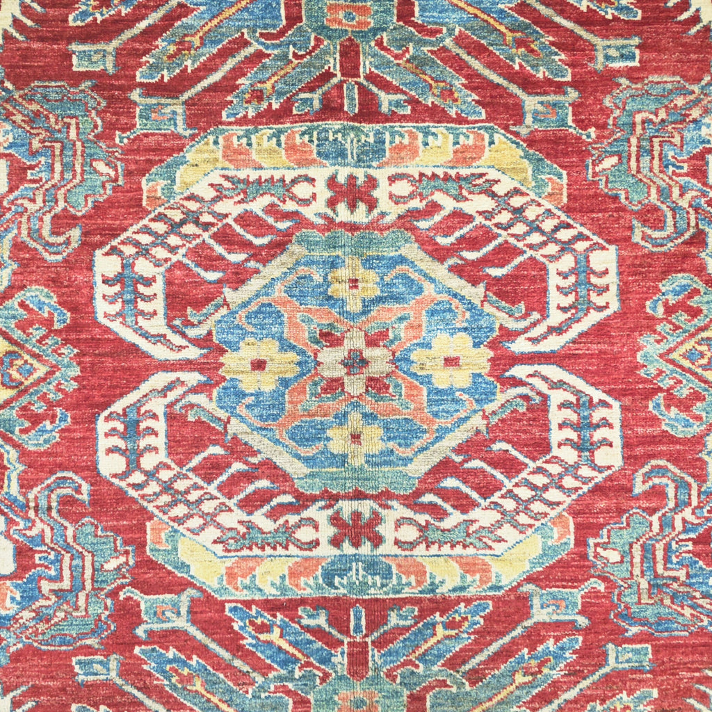 240 x 169 cm Hand Knotted Afghan Kazak Rug
