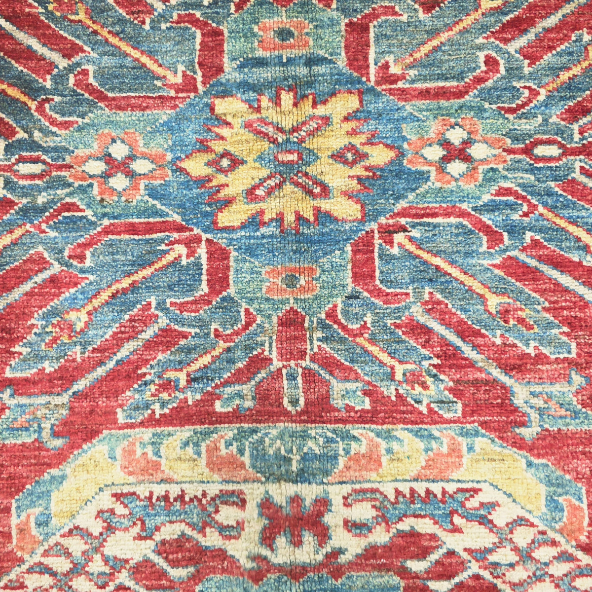 240 x 169 cm Hand Knotted Afghan Kazak Rug