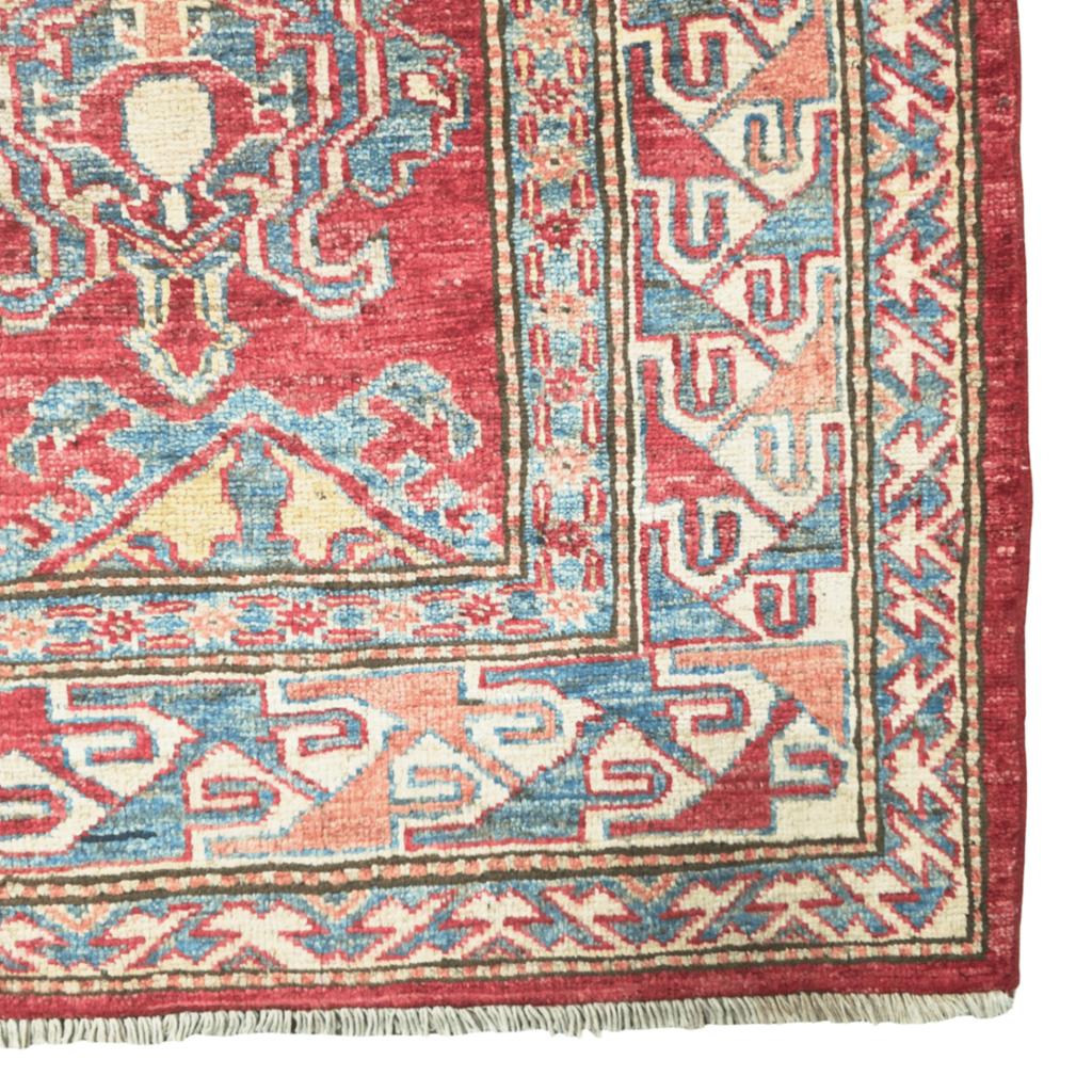 240 x 169 cm Hand Knotted Afghan Kazak Rug