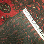 287 x 81 cm Hand-Knotted Red Afghan Akche Runner Rug