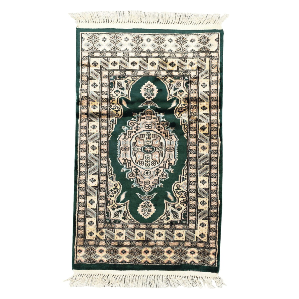98 x 61 cm Hand Woven Indian Silk Jaipur Oriental Rug