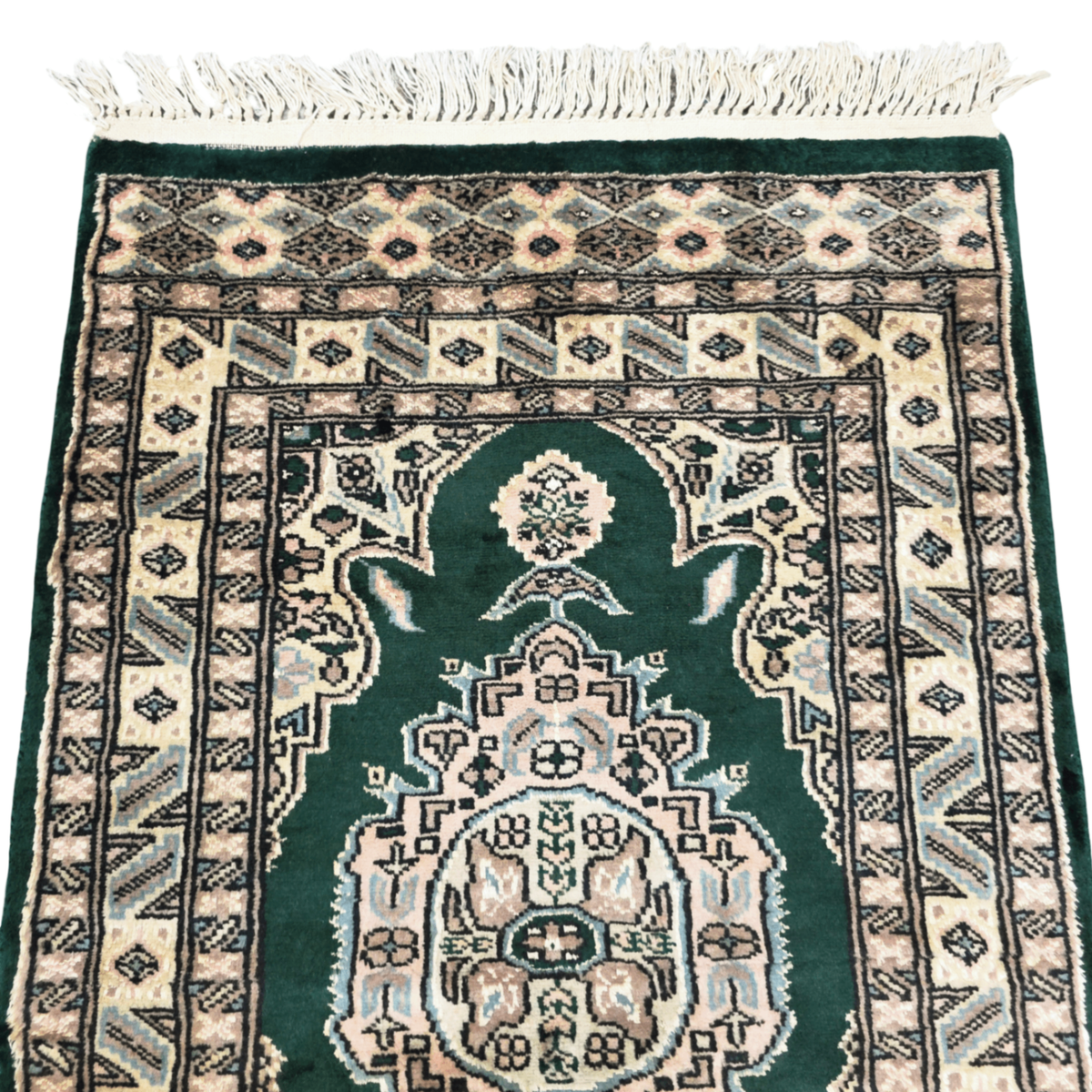 98 x 61 cm Hand Woven Indian Silk Jaipur Oriental Rug