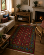 190 x 116 cm Hand-Woven Color Afghan Akche Wool Rug