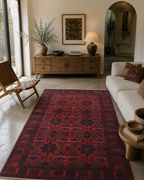 190 x 150 cm Hand-Knotted Afghan Turkmen Rug