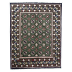 193 x 147 cm Hand-Knotted Afghan Akche Bokhara Rug