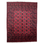 193 x 149 cm Hand-Knotted Afghan Bokhara Akche Rug