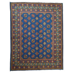 193 x 150 cm Hand-Woven Color Afghan Akche Wool Rug