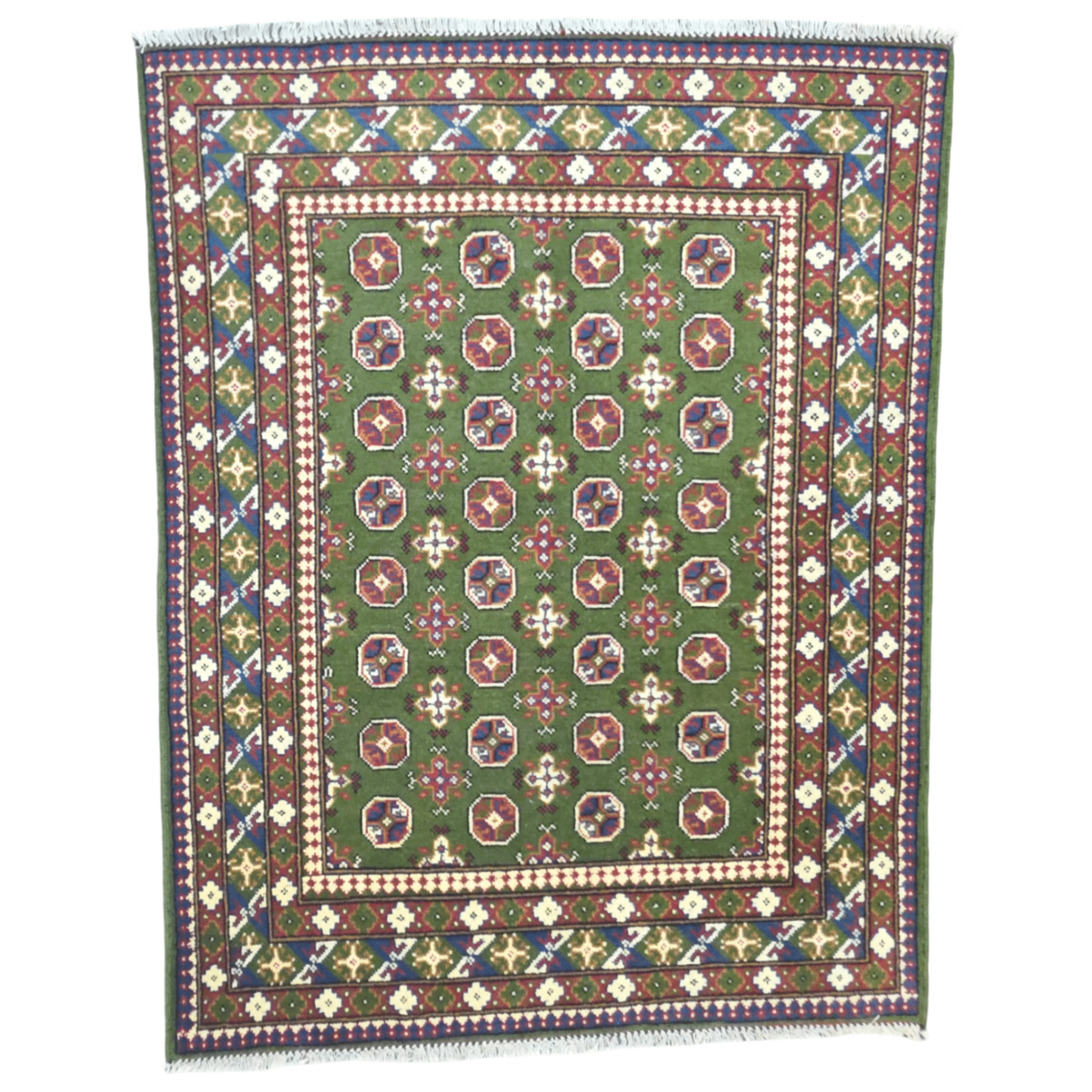 194 x 150 cm Hand-Woven Afghan Akche Rug