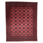194 x 154 cm Hand-Knotted Afghan Akche Bokhara Rug
