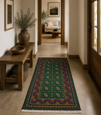 194 x 100 cm Hand-Knotted Afghan Akche Rug