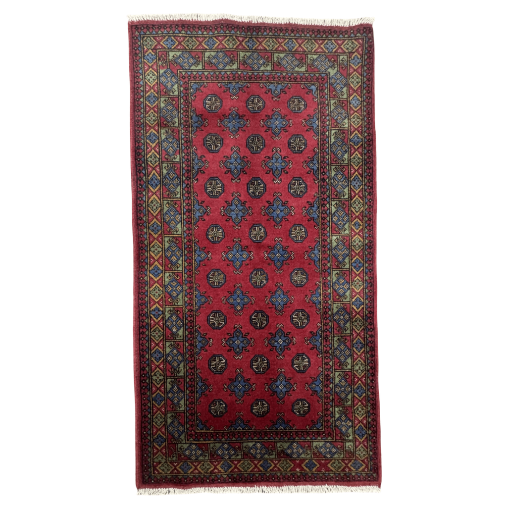 195 x 105 cm Hand-Knotted Afghan Akche Rug