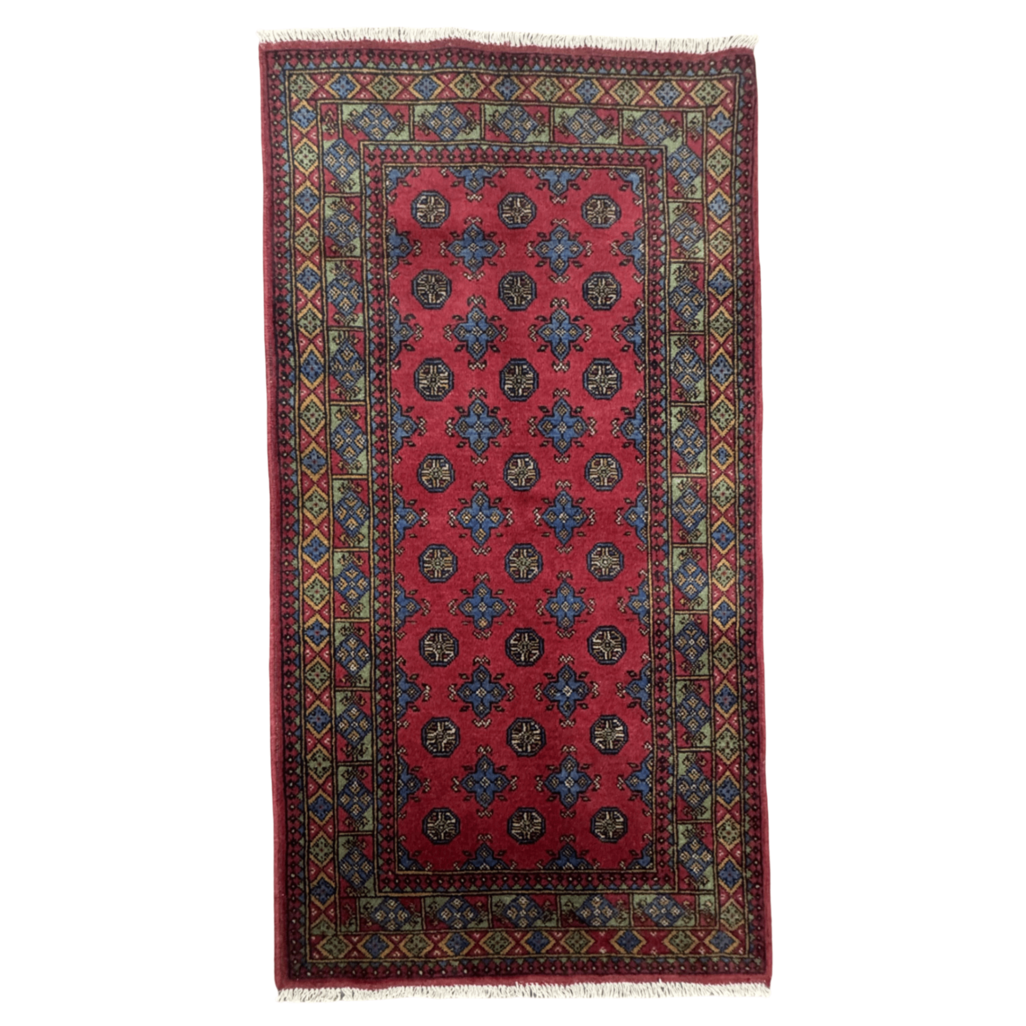 195 x 105 cm Hand-Knotted Afghan Akche Rug