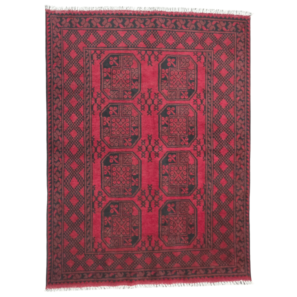 195 x 150 cm Hand-Woven Afghan Akche Rug