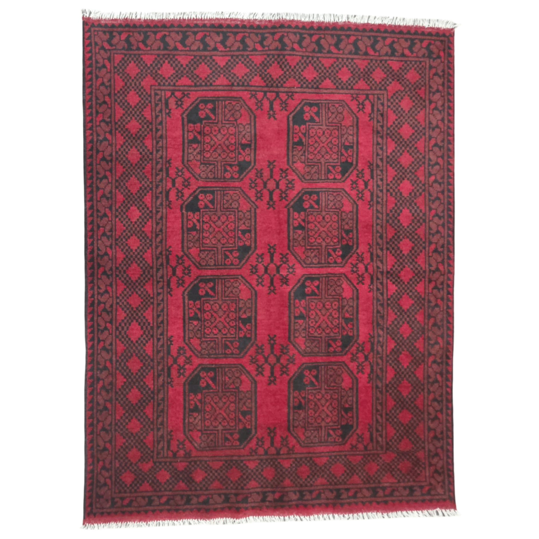 195 x 150 cm Hand-Woven Afghan Akche Rug