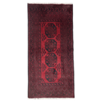 195 x 96 cm Hand-Knotted Afghan Akche Runner
