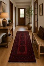 195 x 97 cm Hand-Knotted Afghan Akche Rug