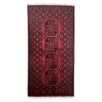 198 x 100 cm Hand-Knotted Afghan Akche Rug