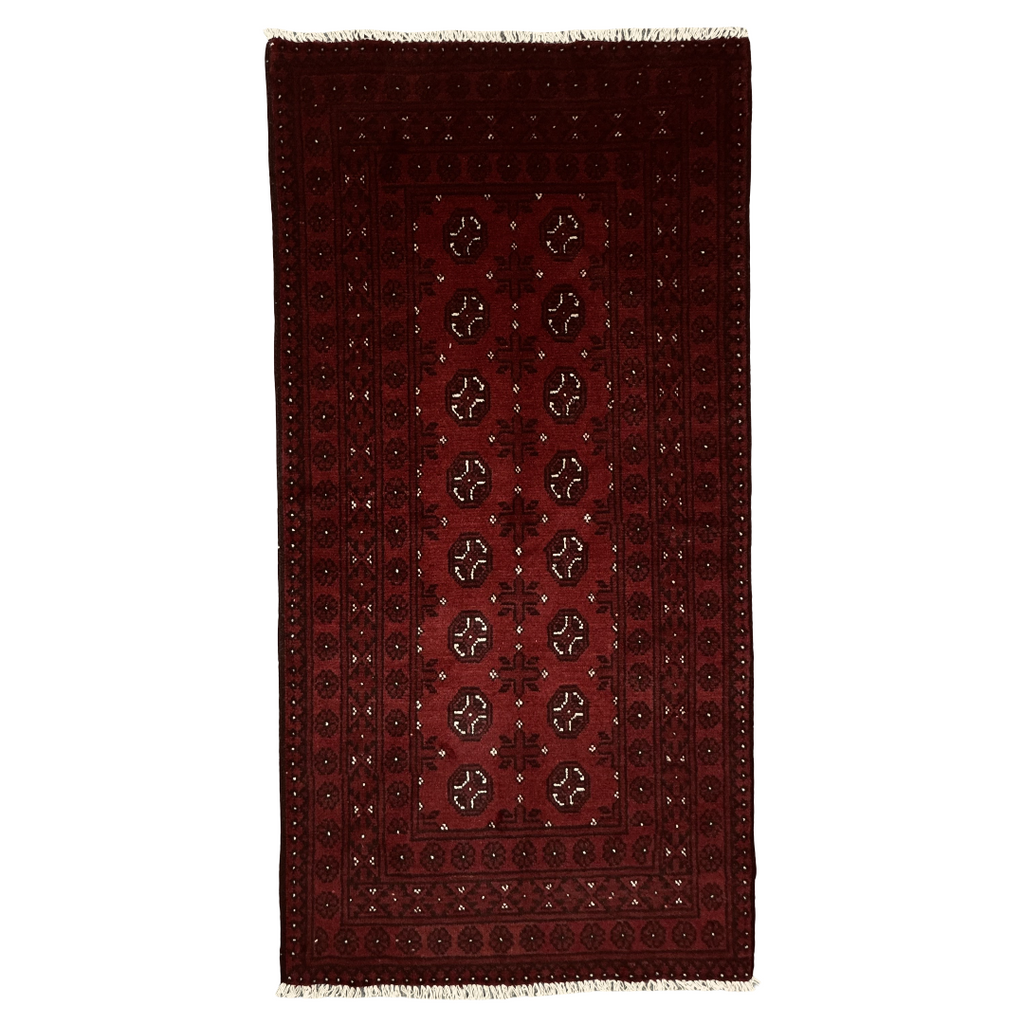 198 x 100 cm Hand-Woven Afghan Akche Rug