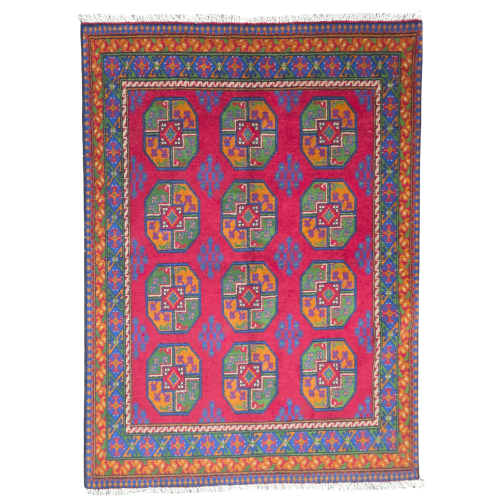 198 x 143 cm Hand-Woven Afghan Akche Rug