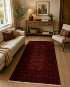 198 x 100 cm Hand-Woven Afghan Akche Rug