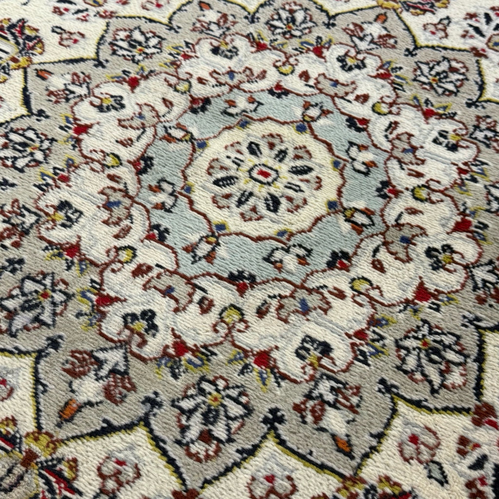 345 x 250 cm Hand Knotted Floral Ivory Kashan Persian Rug