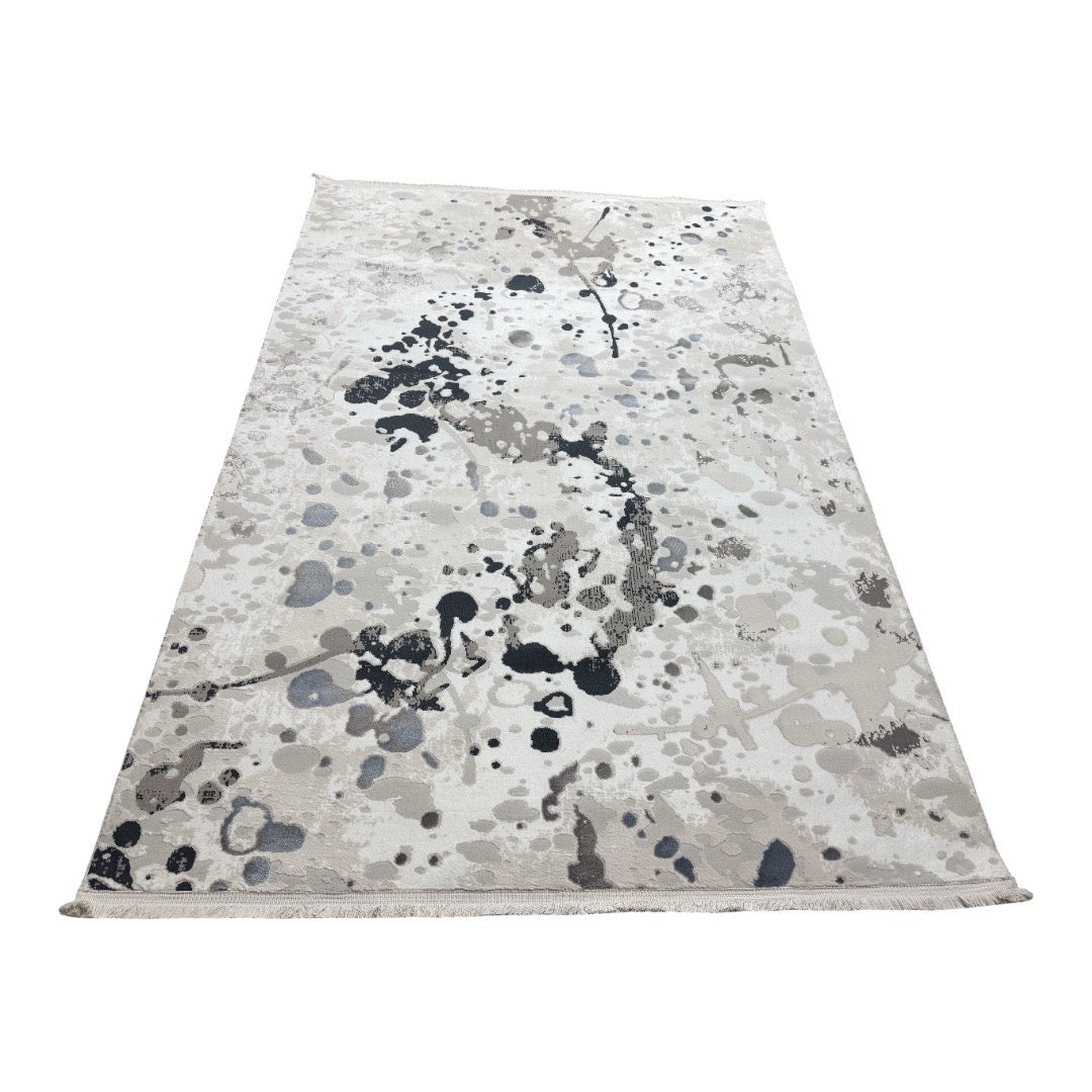 230 x 160 cm Monochrome Abstract Ink Splash Designer Rug
