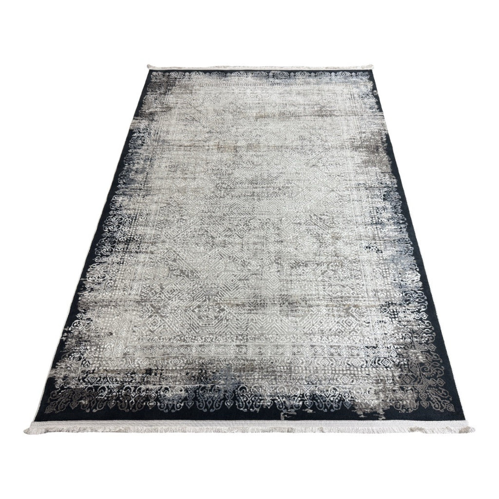 230 x 160 cm Silver Vintage Persian-Inspired Faded Rug
