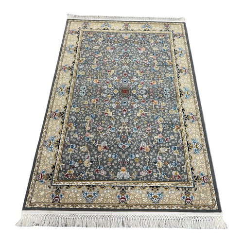 Midnight blossom traditional rug detail
