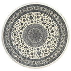 Round Persian Nain Medallion Machine Made Rug – Nain Royale Collection