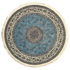 Round Persian Nain Medallion Machine Made Rug – Nain Royale Collection