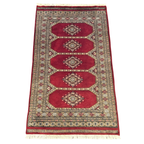 153 x 91 cm Hand Knotted Red Karachi Bokhara – Wool Rug