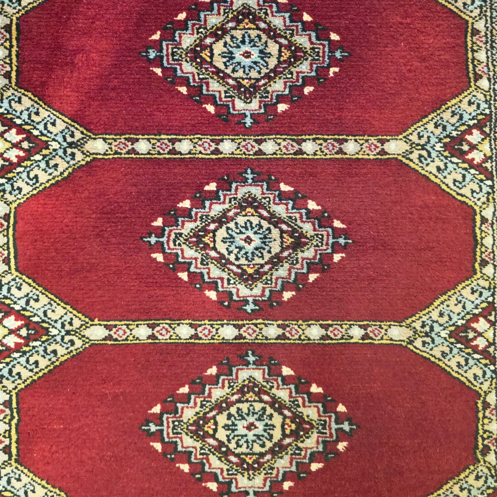 153 x 91 cm Hand Knotted Red Karachi Bokhara – Wool Rug