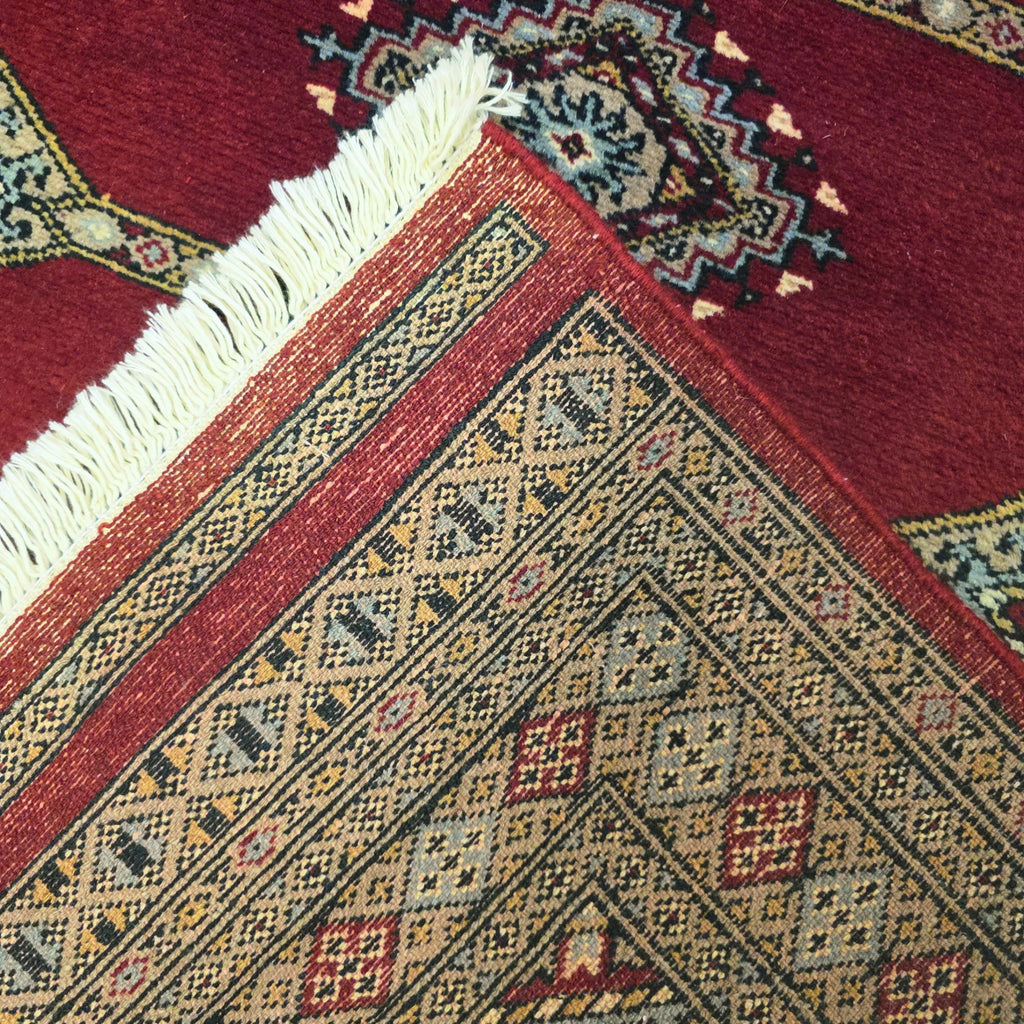 153 x 91 cm Hand Knotted Red Karachi Bokhara – Wool Rug